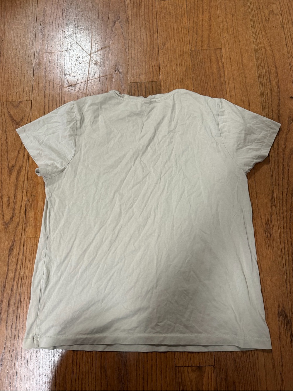 Uniqlo Women's short sleeve crew neck t-shirt, Beige, Large 100% Cotton